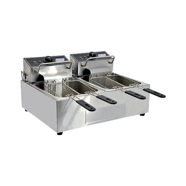 26" Lb. Dual Electric Countertop Deep Fryer - 34868 - 110V/1Ph