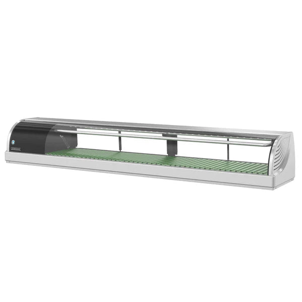 HNC-180BA-R-SLH 71" Curved Glass Refrigerated Right Side Condenser Sushi Display Case
