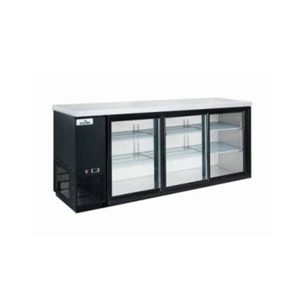 73" Sliding Three Door Back Bar Cooler