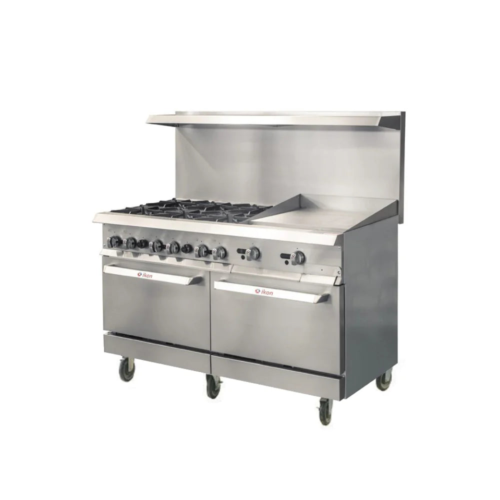 60" Natural Gas 6-Burner Range With 24" Griddle In Manual Control - 306,000 BTU