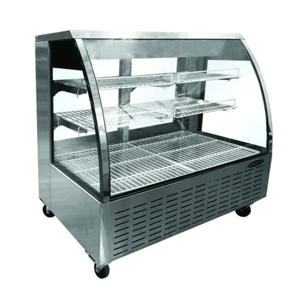 71" Refrigerated Curved Glass Deli and Meat Display Case - 26.4 Cu. Ft.