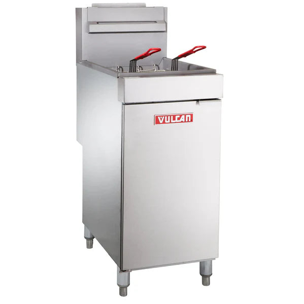 35-40 Lb. Natural Gas Floor Fryer - 90,000 BTU