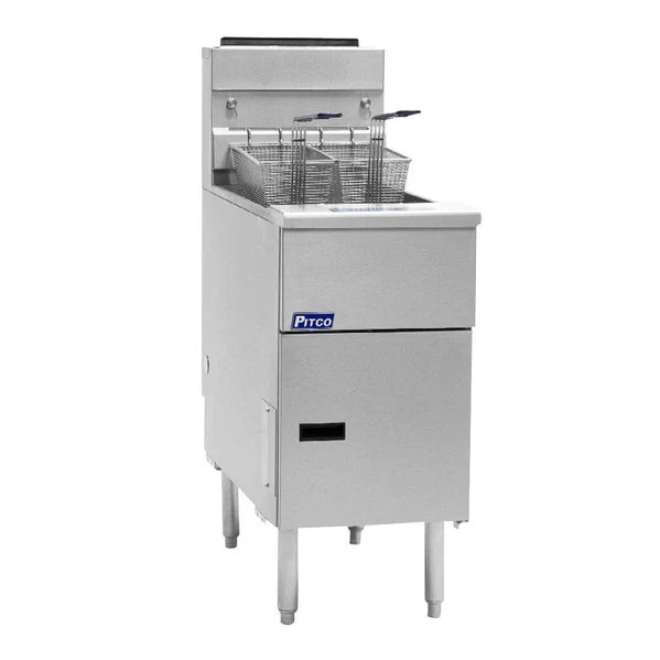 40-50 Lb. Natural Gas Floor Fryer - 110,000 BTU