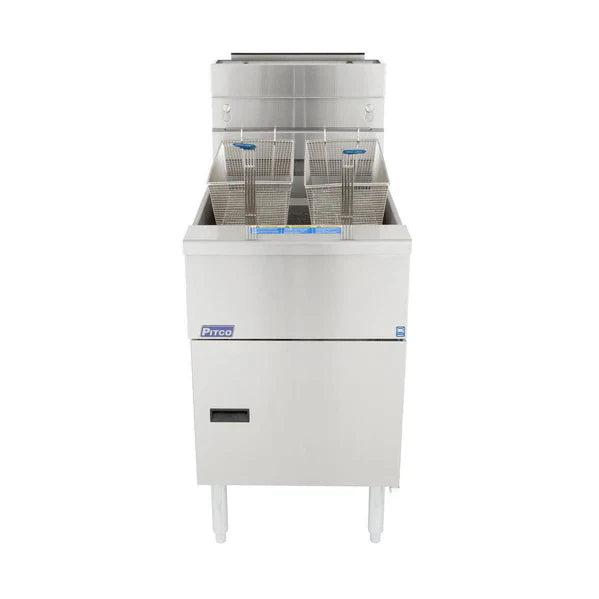 75 Lb. Natural Gas Floor Fryer - 140,000 BTU