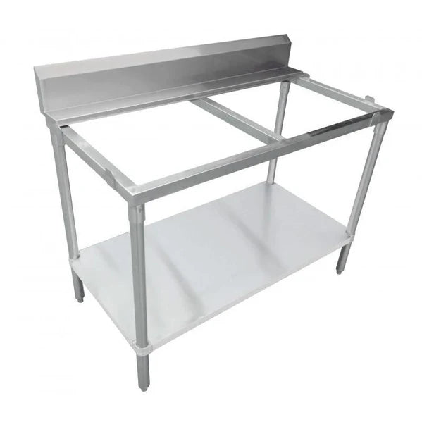 30" x 48" Solid Poly-Top Tables Frames with Backsplash - without Cutting Boards - 41277