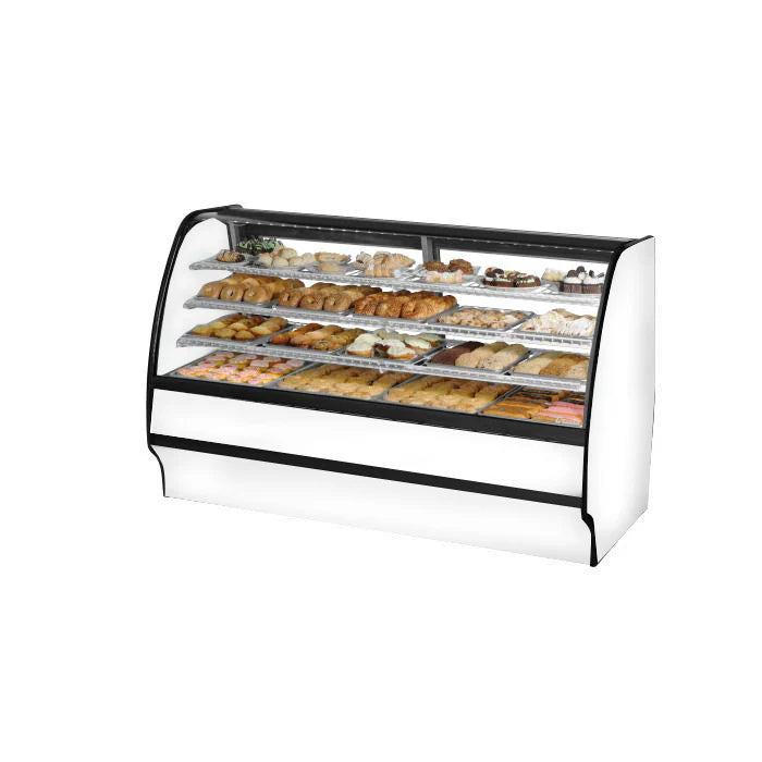 77" White Dry Merchandising Display Case
