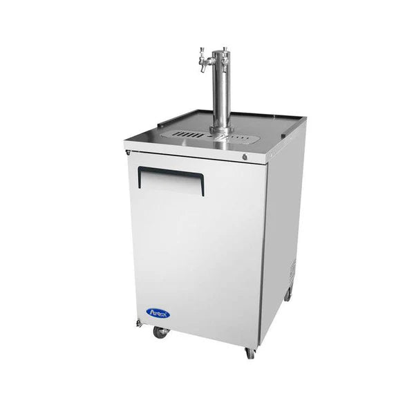 1-Keg Stainless Steel Direct Draw Keg Cooler With 1 Double Taps