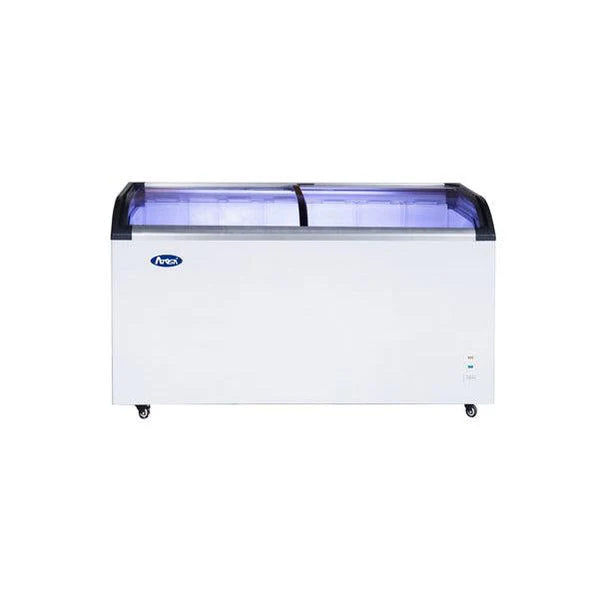 50" Angle Curved Glass Top Chest Freezers - 12.5 cu. ft - MMF9113