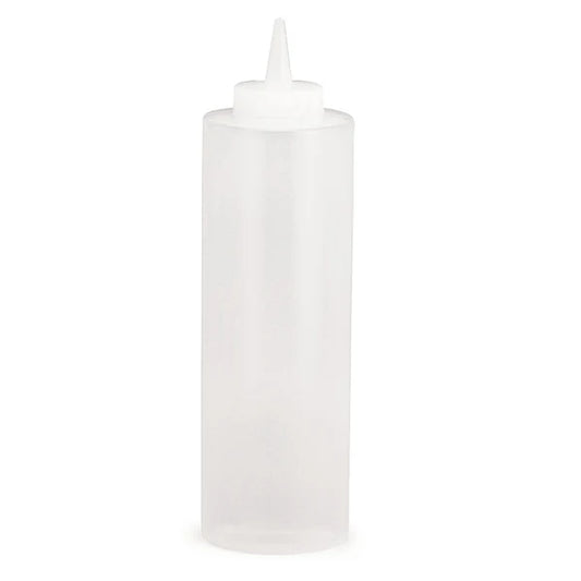 12 Oz. Polyethylene Clear Squeeze Bottle - 112C