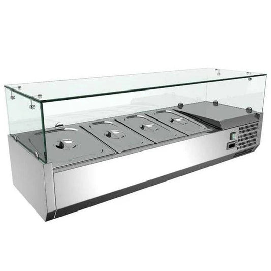 47" Refrigerated Topping Rail with 4-Pan Capacity - 46679