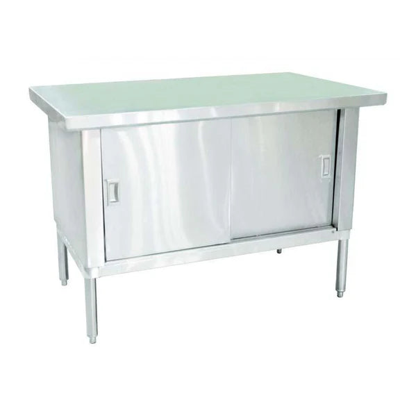 30" x 48" Stainless Steel Knockdown Worktable Overhang Edge - 24397