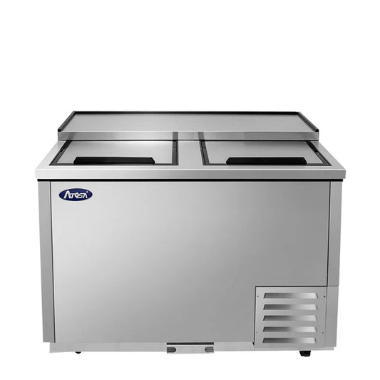 MBGF48GR Stainless Steel 2-Door Glass and Plate Chiller / Froster - 13.1 Cu.Ft.