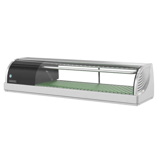 HNC-120BA-L-SLH 47" Curved Glass Refrigerated Left Side Condenser Sushi Display Case