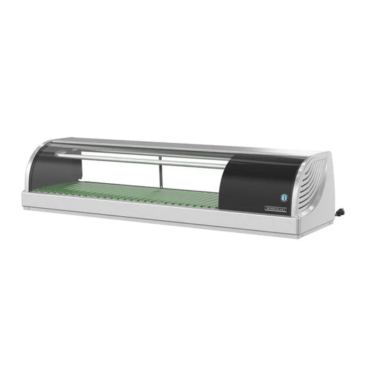 HNC-150BA-L-SLH 59" Curved Glass Refrigerated Left Side Condenser Sushi Display Case