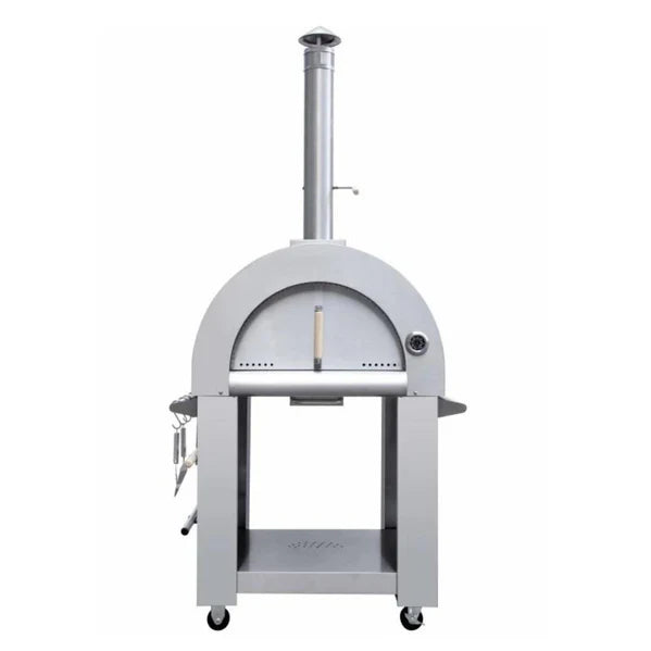 32" Stainless Steel Wood Fired Pizza Oven With Stand