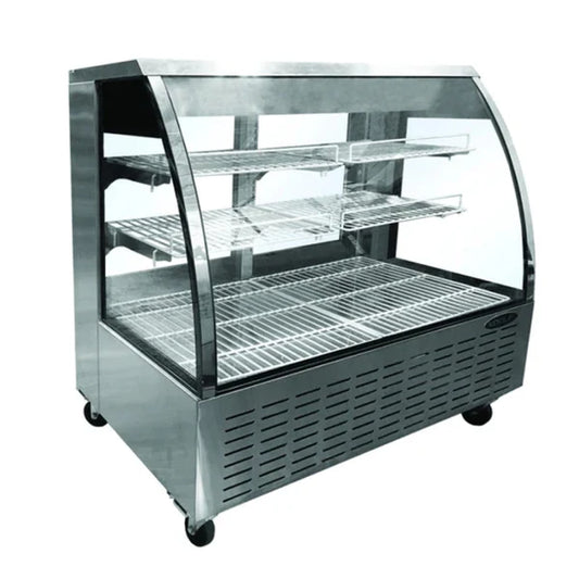 71" Refrigerated Curved Glass Deli and Meat Display Case - 26.4 Cu. Ft.