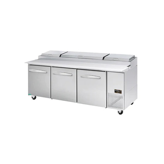 94" 3-Door Refrigerated Pizza Prep Table