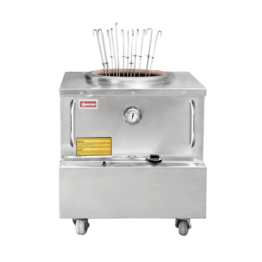 Omcan 24” x 24” Stainless Steel Tandoor Clay Oven - Natural Gas - 47338