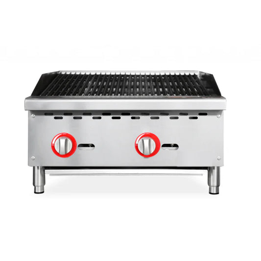 24" Countertop Radiant Natural Gas Charbroiler - 70,000 BTU