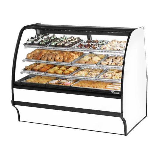 59" White Dry Merchandising Display Case