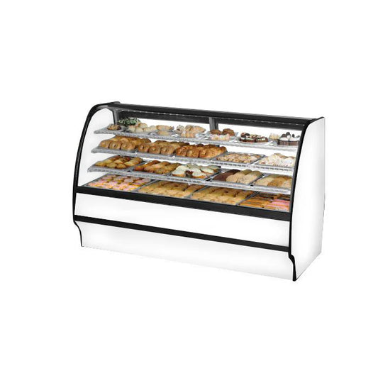 77" White Dry Merchandising Display Case