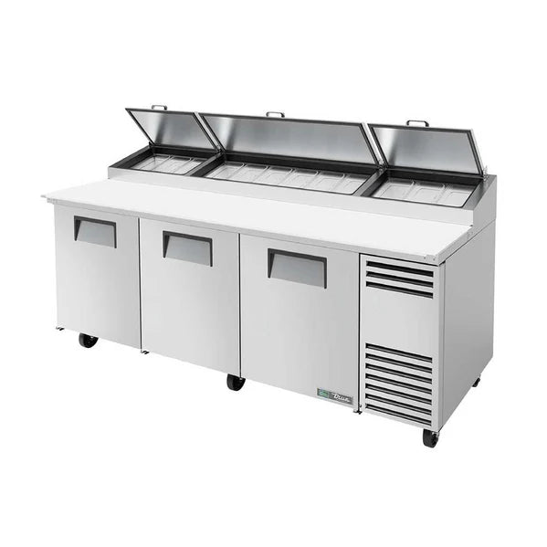 93" 3-Door Refrigerated Pizza Prep Table with Alternate Top
