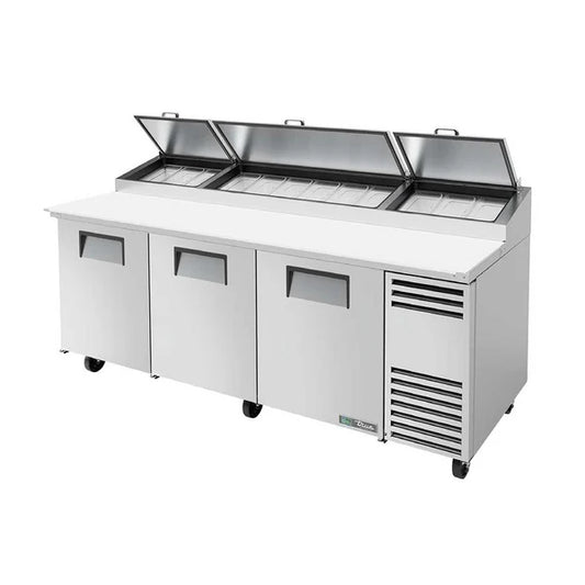 93" 3-Door Refrigerated Pizza Prep Table with Alternate Top
