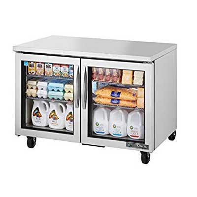 48" Glass Door Undercounter Refrigerator