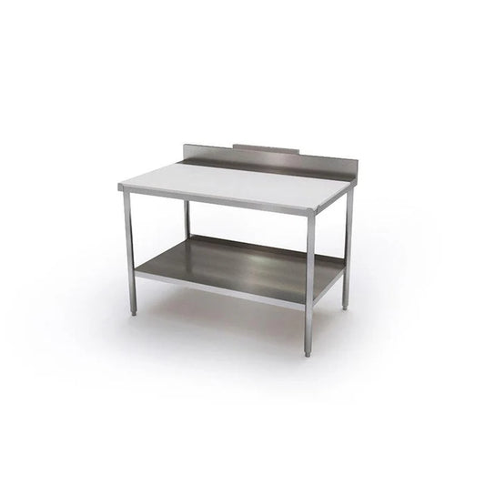 30" x 144" Cutting Tables With Rear Deck and Standard Backsplash