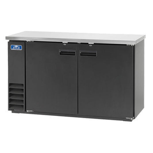 SOLID BACK BAR REFRIGERATOR – TWO DOOR 60″