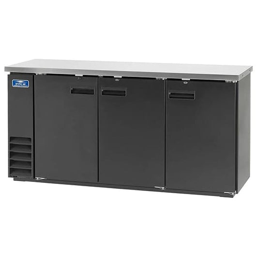 SOLID BACK BAR REFRIGERATOR – THREE DOOR 72″