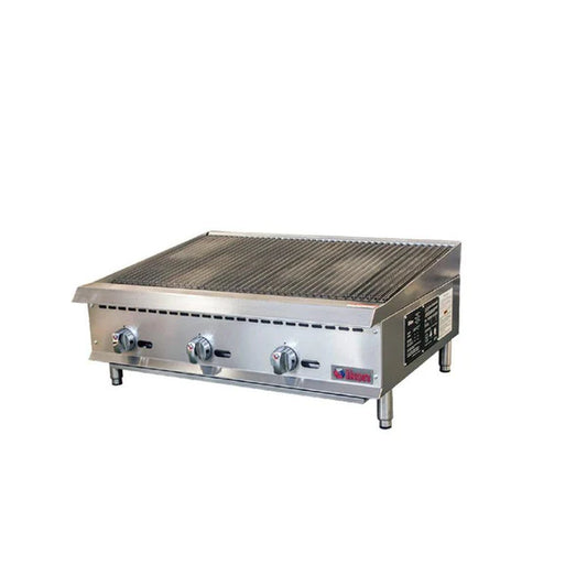36" Radiant Natural Gas Charbroiler - 105,000 BTU