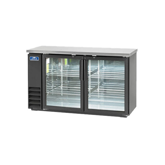 GLASS DOOR BACK BAR REFRIGERATOR – TWO DOOR 48″