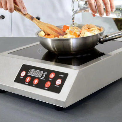 11" x 11" Stainless Steel Commercial Countertop Induction Cooker 3.5kW, 240V - 44414