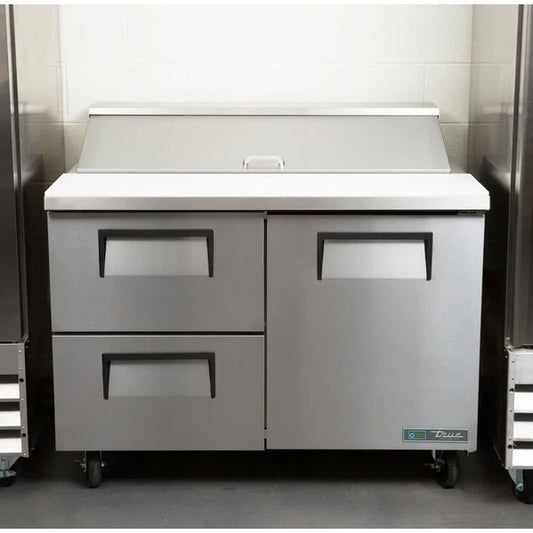 48" 12 Pan Salad/Sandwich Prep Table With 2-Drawers And 1-Door
