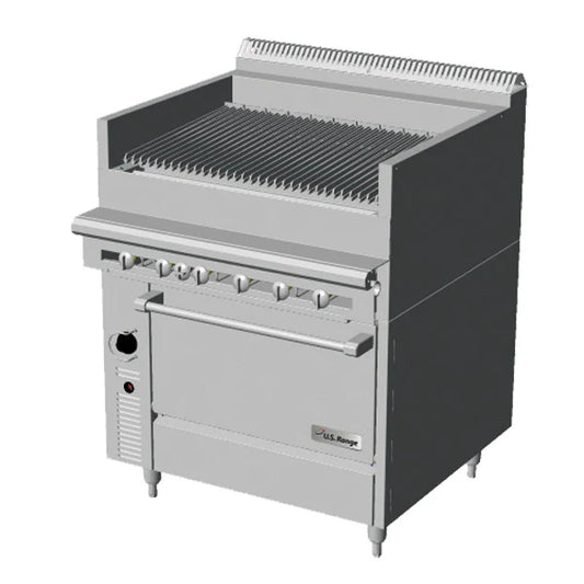Cuisine Series 36" Radiant Gas Charbroiler With Oven - 148,000 BTU